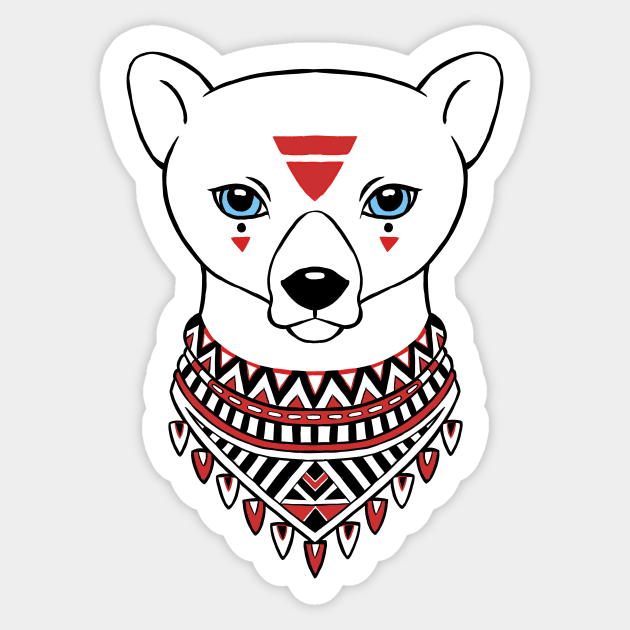 Tribal Bear Sticker by Freeminds